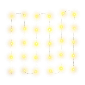 LED lanac 30xLED/3xAA 3,3m toplo belo
