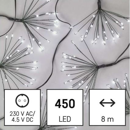 LED lanac 450xLED 8+3 m hladno belo svetlo