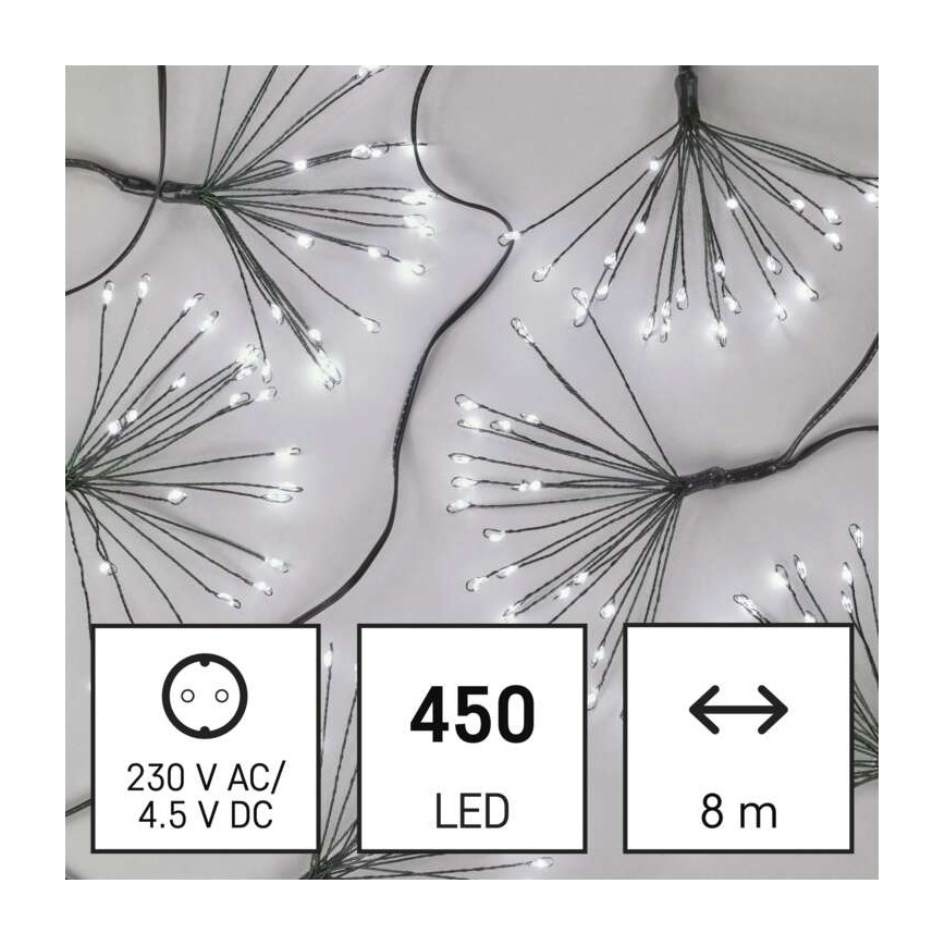 LED lanac 450xLED 8+3 m hladno belo svetlo
