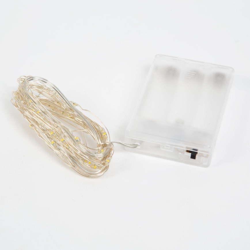 LED lanac 50xLED/3xAA 5,25m hladna bela