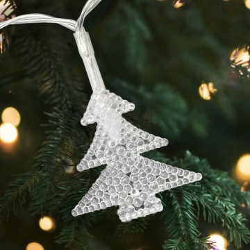 LED lanac za spoljašnju upotrebu 20xLED/2xAA 2,2 m IP44 višebojan, dekorativne lampice u obliku jelki