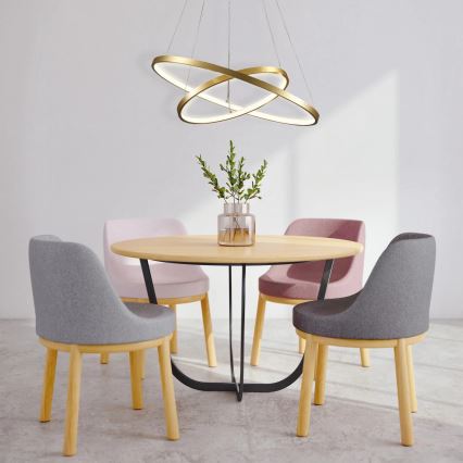 LED luster LEA na sajli, 35 W, 230 V, 4000 K, prečnik 60 cm, zlatna