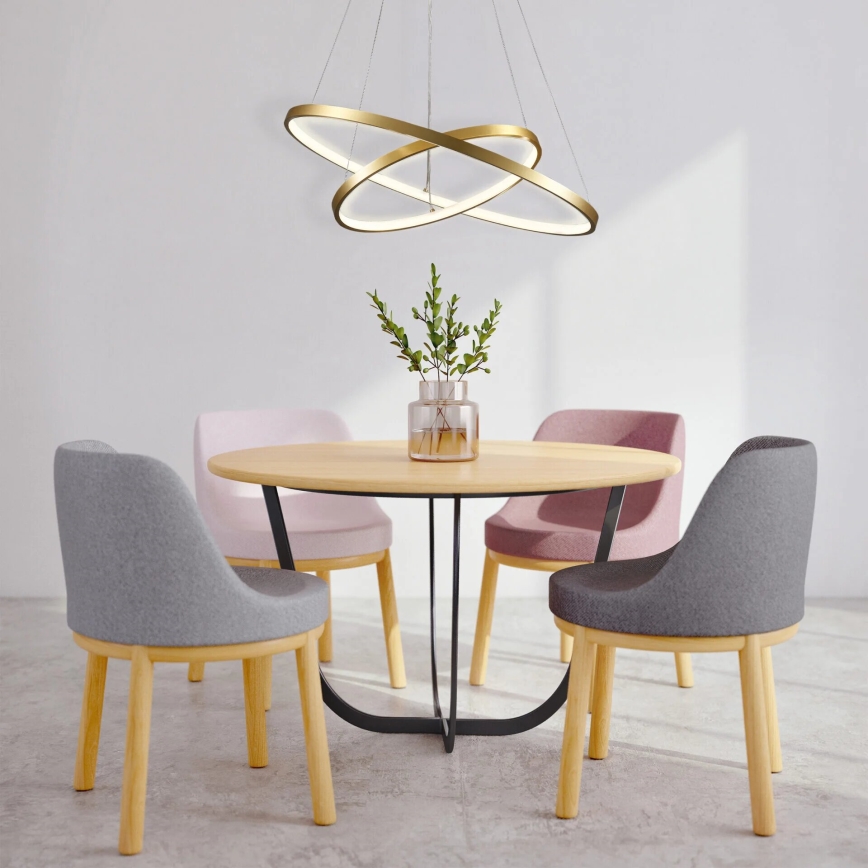 LED luster LEA na sajli, 35 W, 230 V, 4000 K, prečnik 60 cm, zlatna