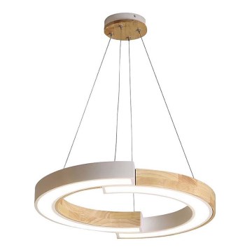 LED luster na kablu LED/32W/230V 4000K bela/drvo
