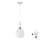 LED luster na lanku HARMA 1xE27/60W/230V prečnik 20 cm mat hrom/bela