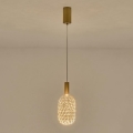 LED luster na lanku PERFORATO LED/6,3W/230V 3000K zlatna, prečnik 13 cm