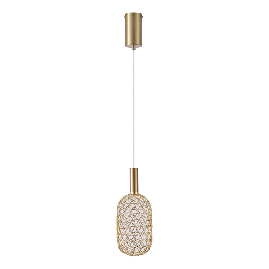 LED luster na lanku PERFORATO LED/6,3W/230V 3000K zlatna, prečnik 13 cm