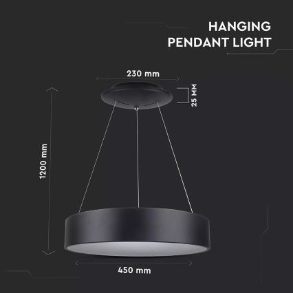 LED luster na lanku, prigušiva, LED/20W/230V
