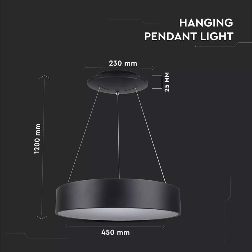 LED luster na lanku, prigušiva, LED/20W/230V