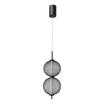 LED luster na lanku PUMA LED/10W/230V, prečnik 14 cm, crni
