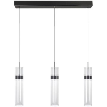 LED luster na sajli AMBIENTE 3xLED/6W/230V 3000/4000/6000K crna