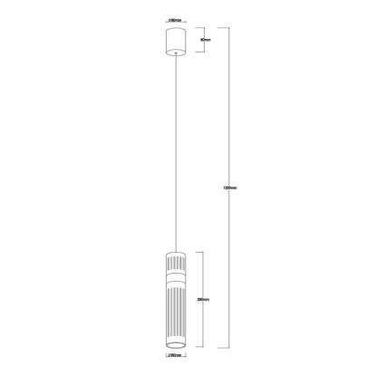 LED luster na sajli AMBIENTE LED/6W/230V 3000/4000/6000K crna