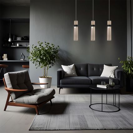 LED luster na sajli AMBIENTE LED/6W/230V 3000/4000/6000K sjajni hrom