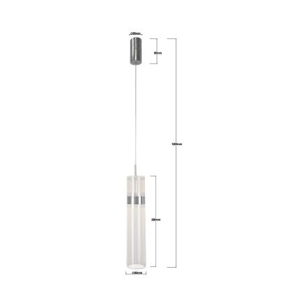 LED luster na sajli AMBIENTE LED/6W/230V 3000/4000/6000K sjajni hrom