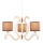 LED luster na sajli AMBROSIA 3xE14/40W/230V + LED/18,4W bakarna