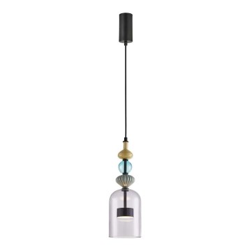 LED luster na sajli ARTE LED/12W/230V, prečnik 13 cm, crna