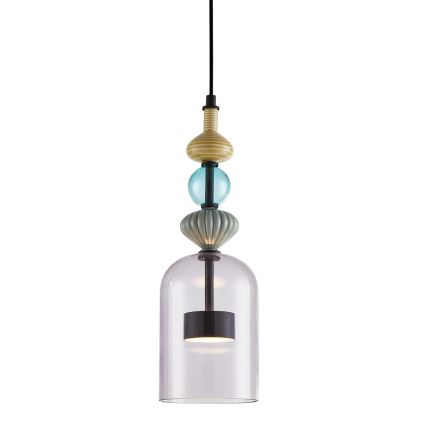 LED luster na sajli ARTE LED/12W/230V, prečnik 13 cm, crna