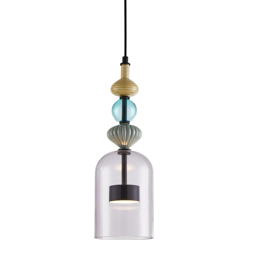LED luster na sajli ARTE LED/12W/230V, prečnik 13 cm, crna