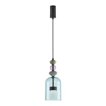 LED luster na sajli ARTE LED/12W/230V, prečnika 16 cm, crne boje