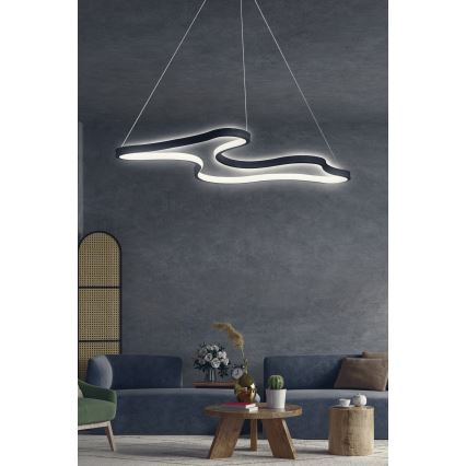 LED luster na sajli ARTISAN LED/36W/230V 6500K crna