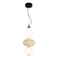 LED luster na sajli ASCOLI LED/18W/230V, prečnik 20 cm, bež