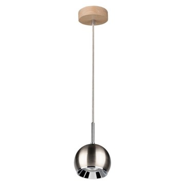 LED luster na sajli BALL WOOD 1xGU10/5W/230V matirani hrast
