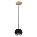LED luster na sajli BALL WOOD 1xGU10/5W/230V matni hrast