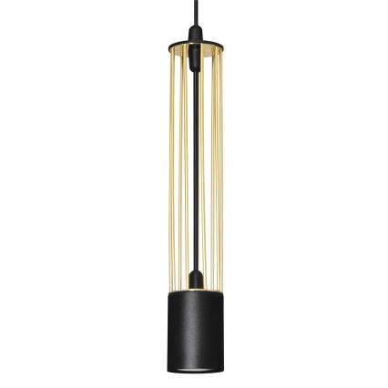 LED luster na sajli BARS 3xGU10/4,8W/230V crna/zlatna