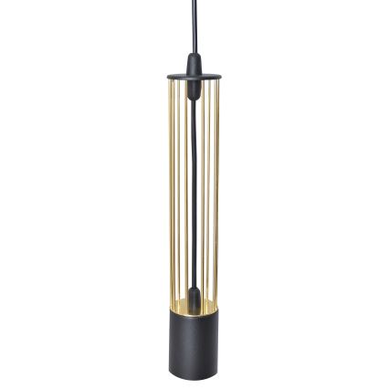 LED luster na sajli BARS 3xGU10/4,8W/230V crna/zlatna