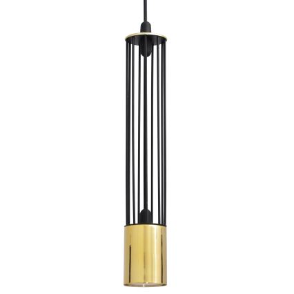 LED luster na sajli BARS 3xGU10/4,8W/230V crna/zlatna