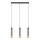 LED luster na sajli BARS 3xGU10/4,8W/230V crna/zlatna