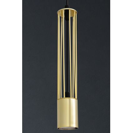 LED luster na sajli BARS 3xGU10/4,8W/230V zlatna/crna