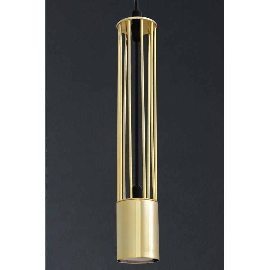 LED luster na sajli BARS 3xGU10/4,8W/230V zlatna/crna