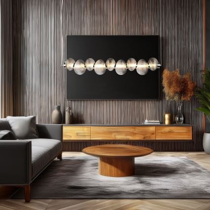 LED luster na sajli BOLLA LED/32W/230V sjajni hrom/dimljena siva boja