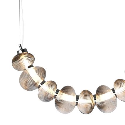 LED luster na sajli BOLLA LED/36W/230V sjajni hrom/zadimljena siva