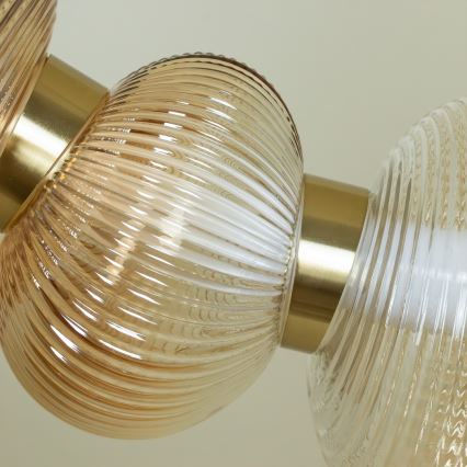 LED luster na sajli BOLLA LED/36W/230V zlatna/zadimljeno bež