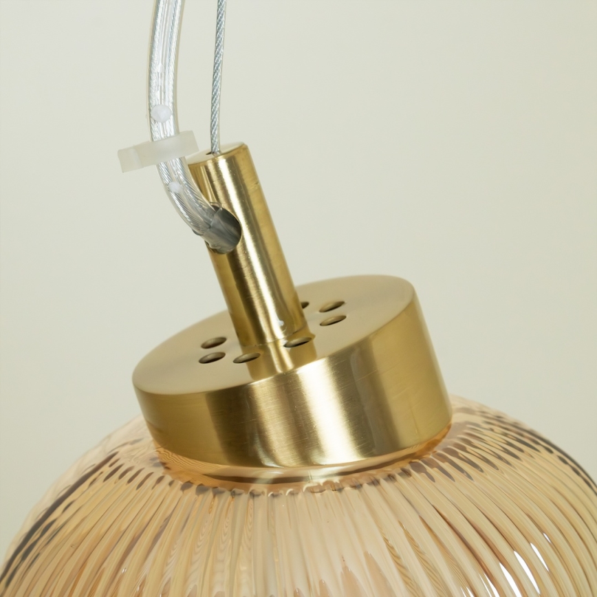 LED luster na sajli BOLLA LED/36W/230V zlatna/zadimljeno bež