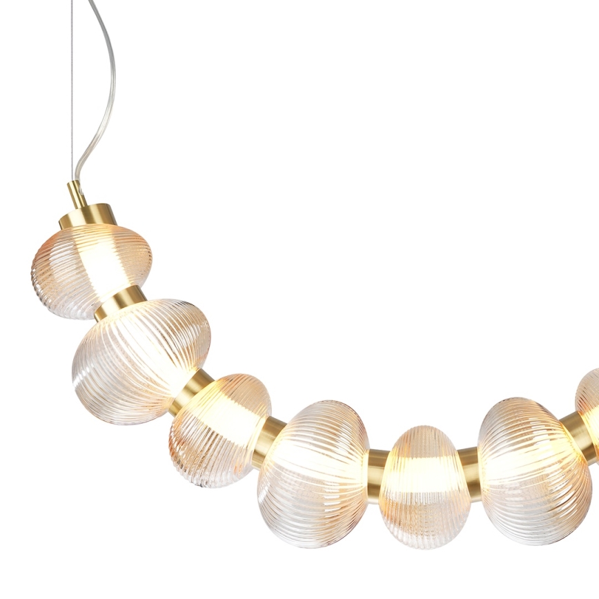 LED luster na sajli BOLLA LED/36W/230V zlatna/zadimljeno bež