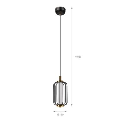 LED luster na sajli BONNIE LED/10W/230V 3000K crna