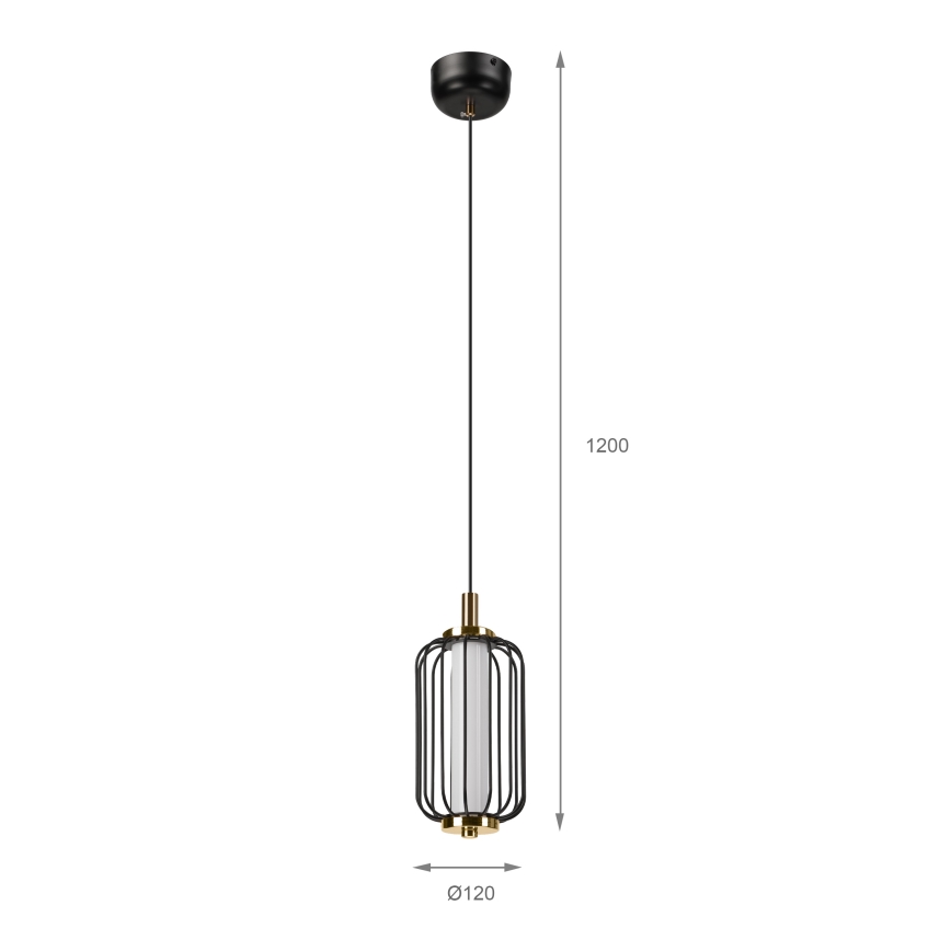 LED luster na sajli BONNIE LED/10W/230V 3000K crna