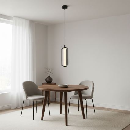 LED luster na sajli BONNIE LED/15W/230V 3000K crne boje