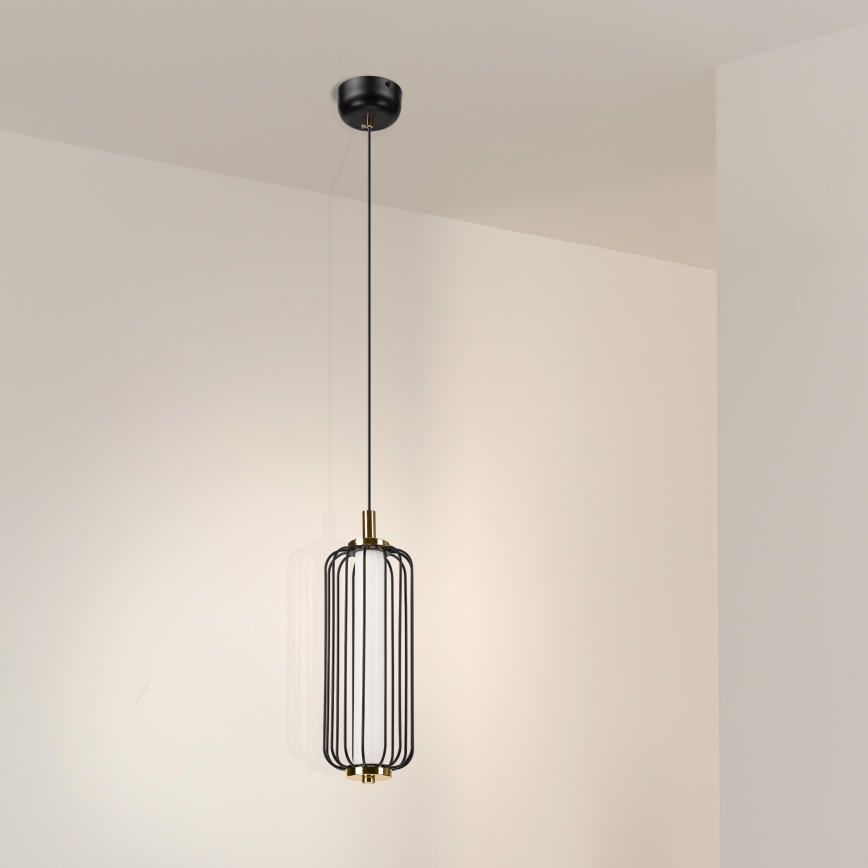 LED luster na sajli BONNIE LED/15W/230V 3000K crne boje