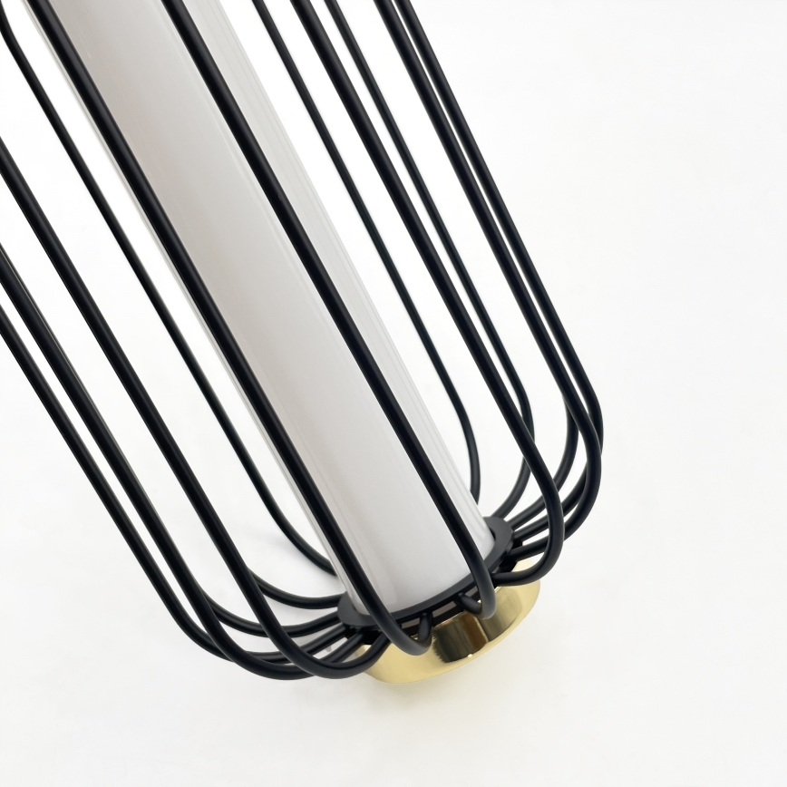 LED luster na sajli BONNIE LED/15W/230V 3000K crne boje