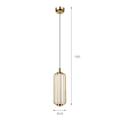 LED luster na sajli BONNIE LED/15W/230V 3000K zlatna