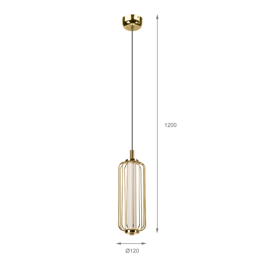 LED luster na sajli BONNIE LED/15W/230V 3000K zlatna
