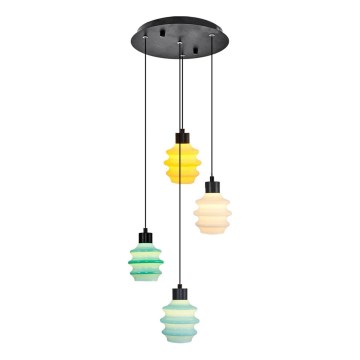 LED luster na sajli CACTUS LED/12W/230V 3000K zelena/žuta/bela