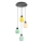 LED luster na sajli CACTUS LED/12W/230V 3000K zelena/žuta/bela