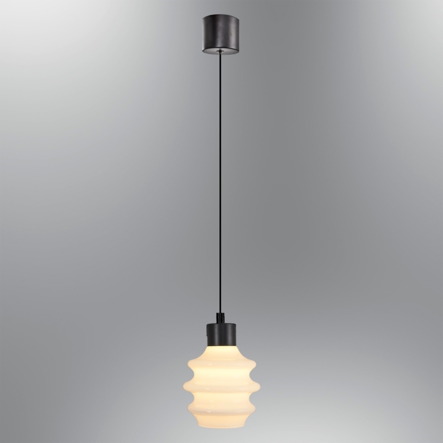 LED luster na sajli CACTUS LED/3W/230V 3000K crna/bela