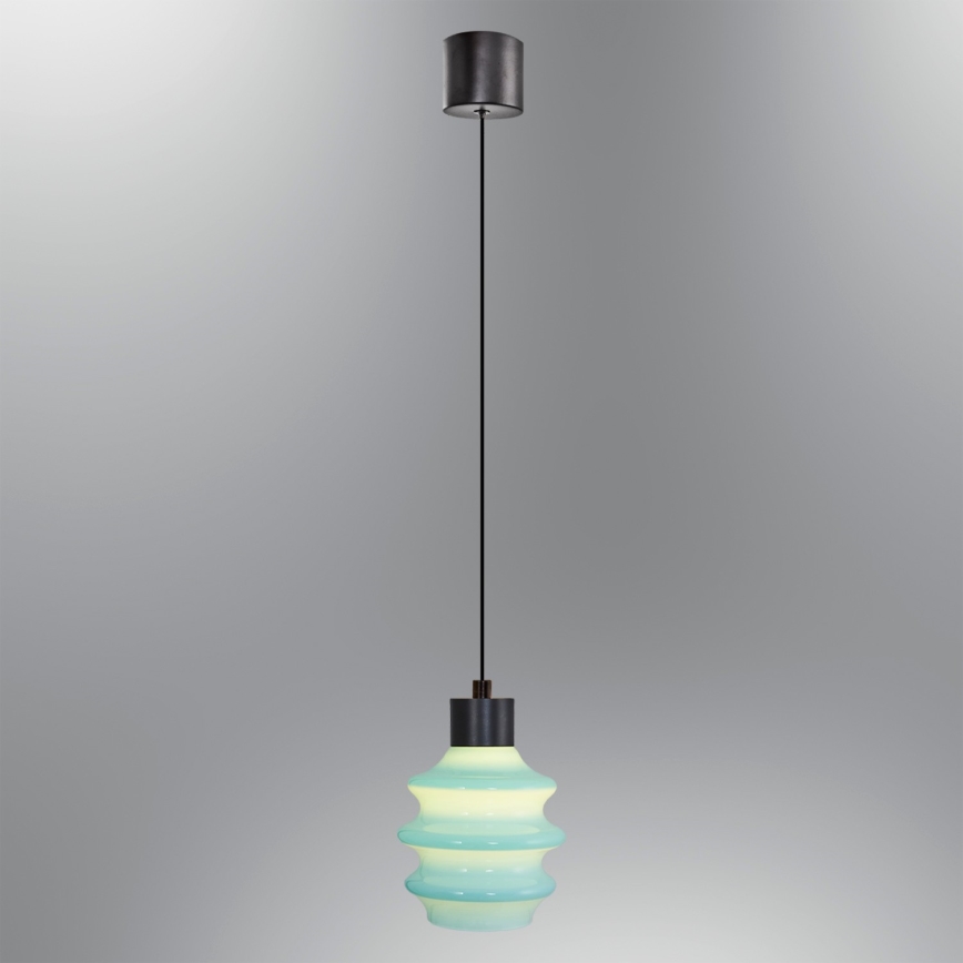LED luster na sajli CACTUS LED/3W/230V 3000K crna/plava