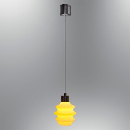LED luster na sajli CACTUS LED/3W/230V 3000K crna/žuta